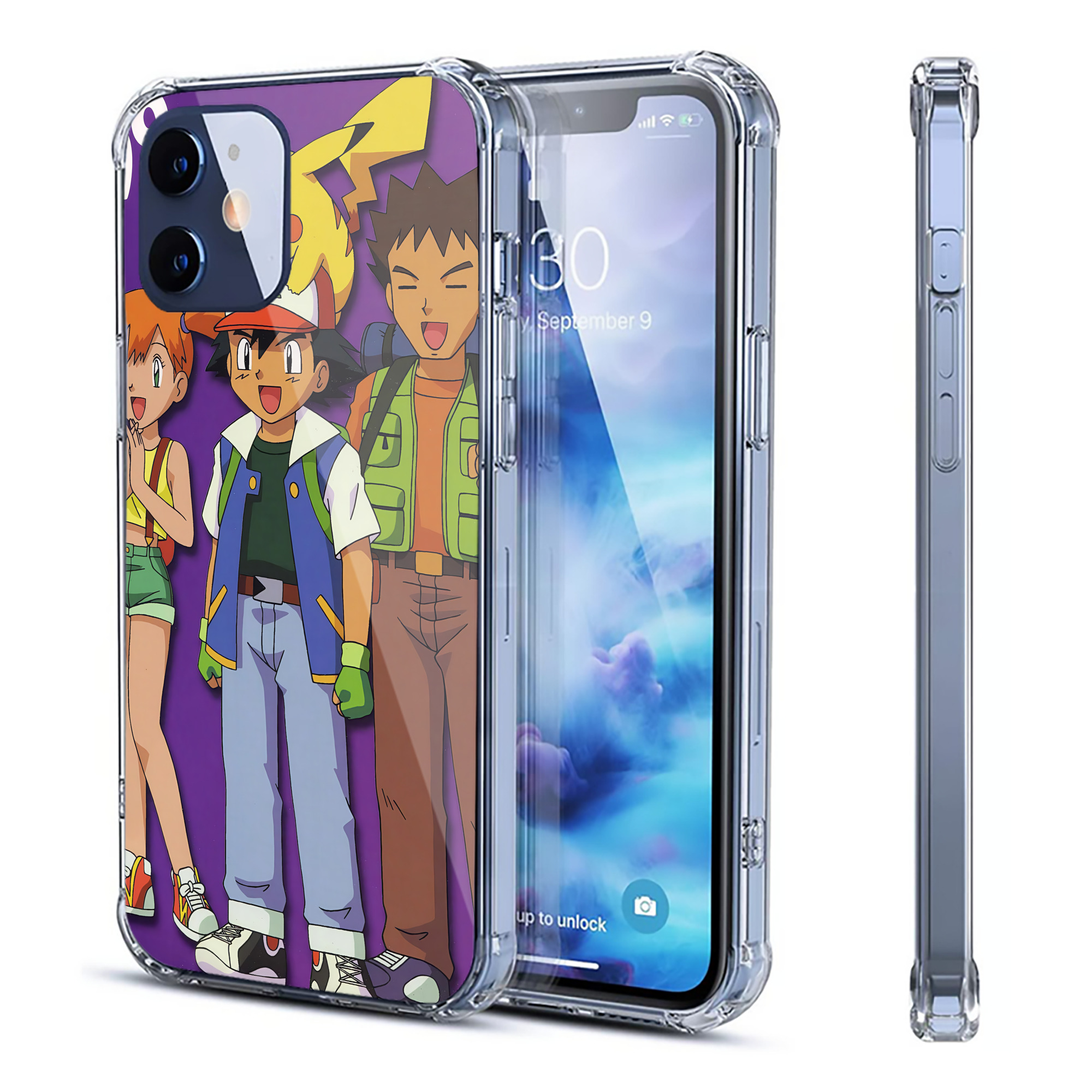 （画像用） ポケットモンスター Pokémon 【iPhone 12シリーズ対応】透明スマホケース（クリアソフトケース）